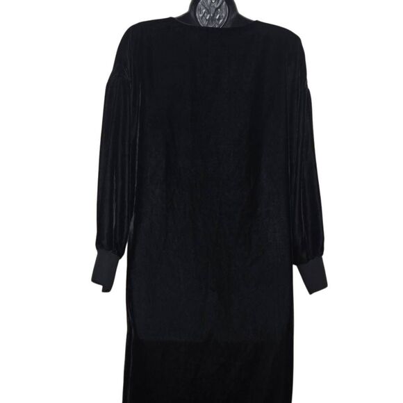 Lauren Ralph Lauren Dress Size 8 Black Dolman Sleeve Velvet Holiday - Picture 5 of 8